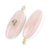 Natural Rose Quartz Pendants G-D357-02E-2