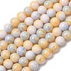 Baking Paint Glass Beads Strands DGLA-N003-8mm-C01-2