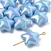 10Pcs UV Plating Plastic Beads SACR-YW0001-86D-1