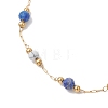 Handmade Mixed Stone Beads & 316 Stainless Steel Round Link Chains Bracelets BJEW-JB13340-4