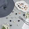 30Pcs 5 Colors Alloy Cord Locks FIND-PH0062-17-4