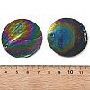 Spray Painted Natural Capiz Shell Pendants SSHEL-Z002-01C-3