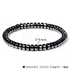 Synthetic Non-magnetic Hematite Beads Stretch Bracelets for Men RL7655-3-1