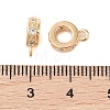 Brass Micro Pave Clear Cubic Zirconia Tube Bails KK-B100-016G-3