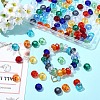 120Pcs 12 Colors Glass European Beads EGLA-YW0005-77-4