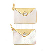 Brass Micro Pave Cubic Zirconia Pendants X-KK-U058-19G-1