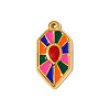 304 Stainless Steel Enamel Pendants STAS-OY008-57G-1