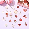 40Pcs 10 Styles Valentine's Day Theme Alloy Enamel Pendants ENAM-YW0008-63A-4