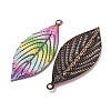 Rainbow Color Printed Iron Pendants RN-CBA3547-02A-2