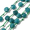 Synthetic Turquoise Dyed Beads Strands G-F513-02A-01-1