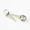 Shiny Glass Rhinestone Stud Earrings EJEW-F0039-05-2