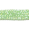 Imitation Jade Electroplate Glass Beads Strands GLAA-F029-J4mm-A01-1