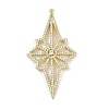 Brass Micro Pave Cubic Zirconia Pendants KK-M322-46G-1