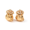 Brass Micro Pave Clear Cubic Zirconia Beads KK-T082-12G-1