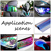 2Pcs 2 Colors Iridescent Plastic Car Headlamp Sticker DIY-BC0012-20-6