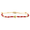 Glass Seed Beads Adjustable Bracelets KO8624-7-1