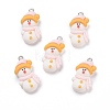 Opaque Resin Pendants LS-RESI-G028-01P-1