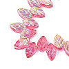 Electroplate Transparent Glass Beads Strands EGLA-N056-03A-06-3