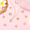 10Pcs 10 Styles Brass Micro Pave Cubic Zirconia Charms KK-CJ0003-75-6