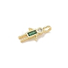 Brass Micro Pave Cubic Zirconia Pendants ZIRC-I356-17G-A09-2