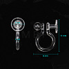 Plastic Clip-on Earring Findings LS-X-KY-F007-03-4
