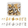 32Pcs 16 Style 304 Stainless Steel Stud Earring Findings STAS-CW0001-08-10