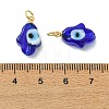 Handmade Evil Eye Lampwork Pendants PALLOY-JF05636-03-3