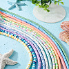 12 Strands 12 Colors Handmade Polymer Clay Beads Strands CLAY-CW0001-06-11
