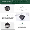 Unicraftale 3Pcs 3 Size 304 Stainless Steel Rectangle Signet Finger Rings RJEW-UN0001-26B-4