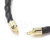 3MM Round Braided Leather Bracelet Making AJEW-JB01542-3