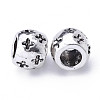 Tibetan Style Alloy European Beads TIBE-S319-125AS-RS-1