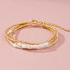 3Pcs Imitation Pearl Beaded Stretch Bracelets Sets for Women AM8486-4-4