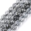 Crackle Transparent Glass Beads Strands GLAA-Q108-02A-01-1