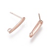 304 Stainless Steel Stud Earring Findings LS-STAS-H436-22RG-2