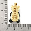 Rack Plating Brass with Enamel Pendants KK-B091-20G-01-3