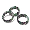 Oval Natural Dragon Veins Agate(Dyed & Heated) Beaded Stretch Bracelets for Women Men GG-CBA9ACE-A14-4