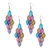 2 Pairs 430 Stainless Steel Leaf Dangle Earrings EJEW-TA0001-83B-2