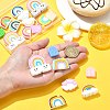20Pcs 20 Styles Rainbow Food Grade Eco-Friendly Silicone Focal Beads SIL-CJ0001-78-4