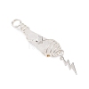 3Pcs 3 Styles Electroplated Natural Quartz Crystal Nuggets Copper Wire Wrapped Pendants PALLOY-JF03128-01-4
