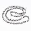 Non-Tarnish 304 Stainless Steel Box Chain Necklaces NJEW-H452-01P-1