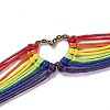 Rainbow Pride Bracelet LS-BJEW-F424-02-6