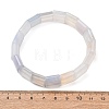 Square Natural Banded Agate(Dyed & Heated) Beaded Stretch Bracelets for Women Men GG-CBA9ACE-B17-5