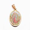 304 Stainless Steel Lady of Guadalupe Pendants STAS-H356-32G-1