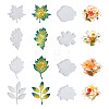 Fashewelry 8Pcs 8 Styles Flower & Leaf DIY Cup Mat Silicone Molds DIY-FW0001-25-10