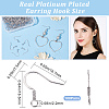 100Pairs Brass Earring Hooks KK-CN0001-78-2