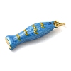 Brass Enamel Pendants LS-KK-H092-08G-03-2