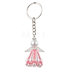 Glass Seed Bead with Acrylic Angel Keychain KEYC-MZ00026-03-1