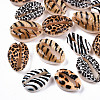 Printed Natural Cowrie Shell Beads X-SHEL-S266-18-1