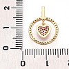 Brass Micro Pave Cubic Zirconia Pendants KK-N261-23B-G-3