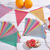 8Pcs Cloth Triangle Flag Banner AJEW-WR0003-48-4